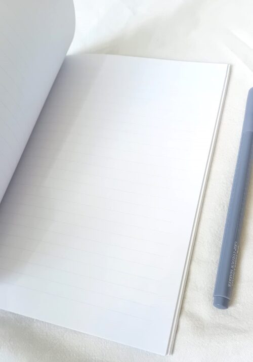 Carnet A5 fait main Colombe, 36 pages lignées, papeterie artisanale création unique