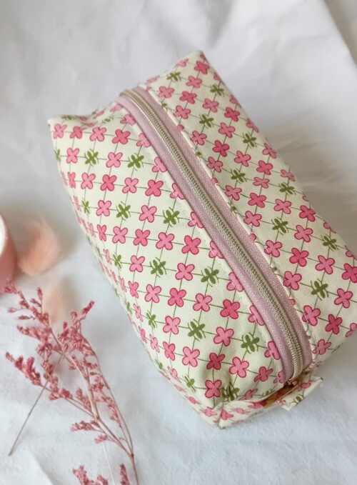 Trousse multicolore en coton fait main